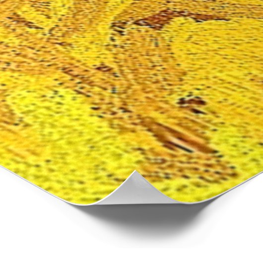 Ukraine Flaggenlandschaft Poster (Ecke)