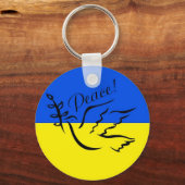 Ukraine Flaggenlandschaft Schlüsselanhänger (Rückseite)