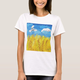 Ukraine Flaggenlandschaft T-Shirt
