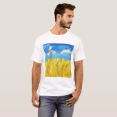 Ukraine Flaggenlandschaft T-Shirt (Vorne ganz)