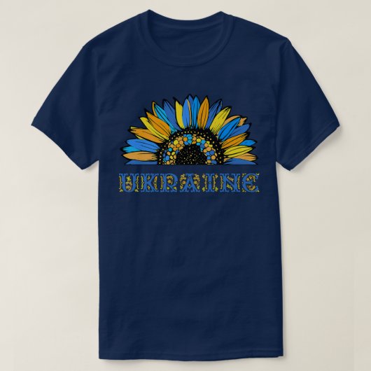 Ukraine Flaggenschlange Sonnenblumen Shirt Floral (Design vorne)
