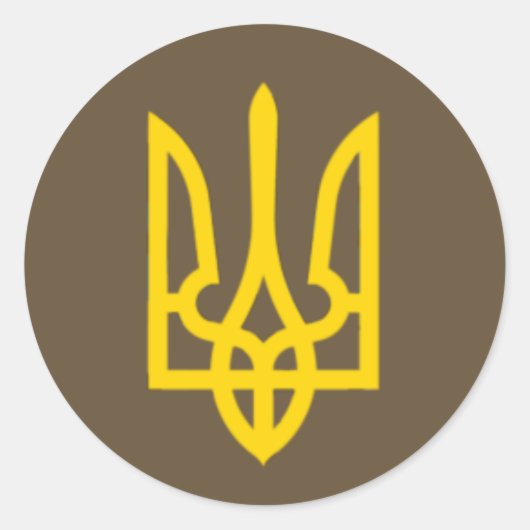 Ukraine Flaggensymbol Volodymyr Zelensky Ukrainisc Runder Aufkleber (Vorderseite)