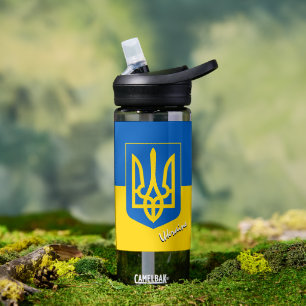 Ukraine-Flasche, patriotische ukrainische Flagge Trinkflasche