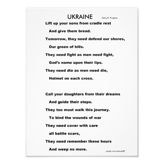 UKRAINE FOTODRUCK (Vorne)