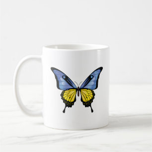 Ukraine Frack-Schmetterlingsflaggenaufkleber Kaffeetasse