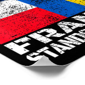 Ukraine Frankreich steht hinter dir Französische U Poster (Ecke)