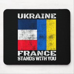 Ukraine Frankreich steht hinter Ihnen Französische Mousepad