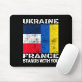 Ukraine Frankreich steht hinter Ihnen Französische Mousepad (Mit Mouse)
