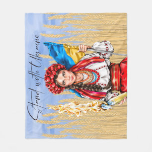 Ukraine Frauen unterstützen Drawstring Bag Noteboo Fleecedecke