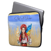 Ukraine Frauen unterstützen Drawstring Bag Noteboo Laptopschutzhülle (Vorderseite Links)