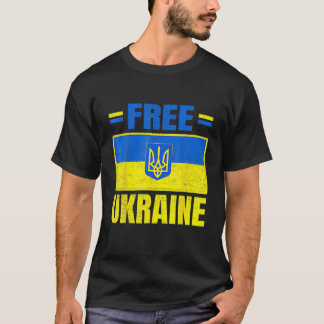 Ukraine Free Support Ukrainians Lover Ukraine Flag T-Shirt
