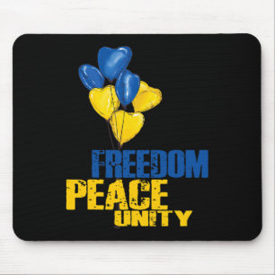 Ukraine Freiheit Frieden Einheit Lloons Ukrainisch Mousepad