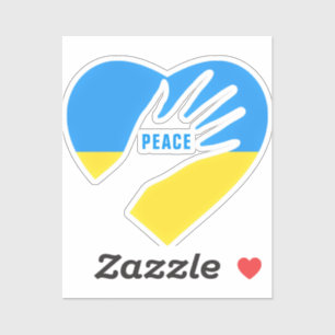 Ukraine - Freiheit - Frieden - ukrainisches Flagge Aufkleber