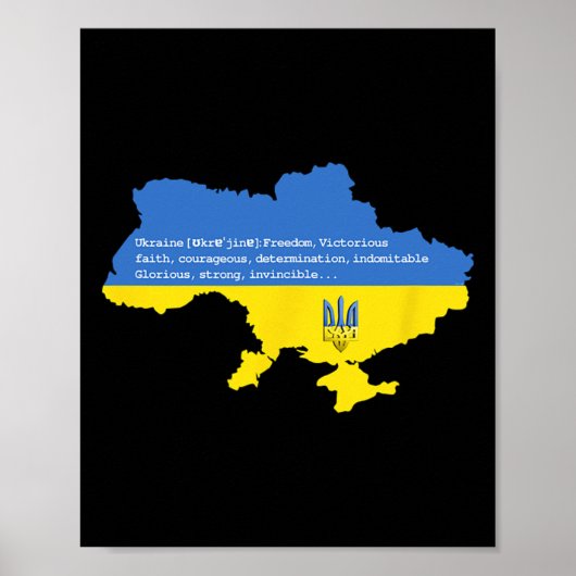 Ukraine Freiheit Poster (Vorne)