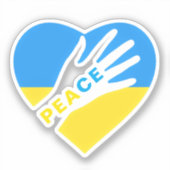 Ukraine - Freiheit - ukrainisches Flaggenherz - Fr Aufkleber (Vorderseite)