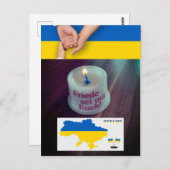 Ukraine Friede sei mit euch Postkarte (Vorne/Hinten)