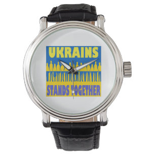 Ukraine Frieden Design Armbanduhr