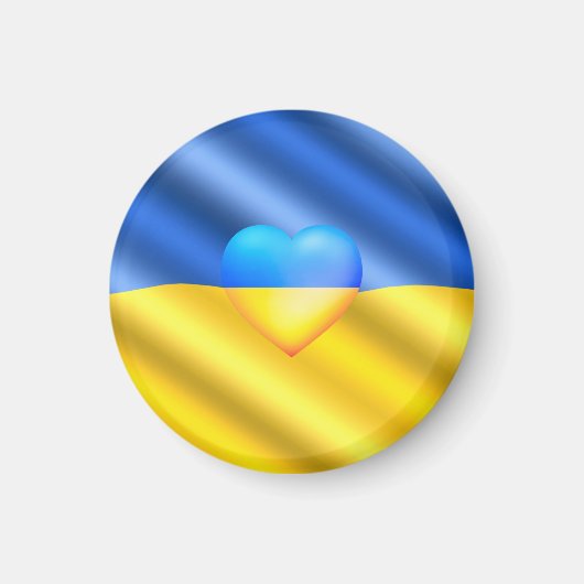 Ukraine - Frieden - Solidarität unter ukrainischer Magnet (Vorne)
