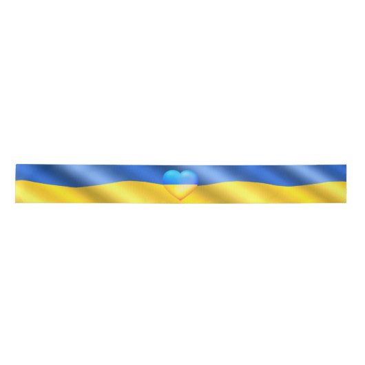 Ukraine - Frieden - ukrainische Flagge - Freiheit Satinband (Vorderseite)