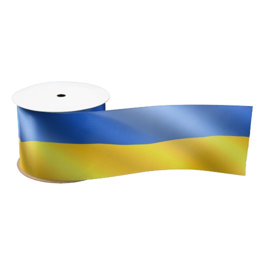 Ukraine - Frieden - ukrainische Flagge - Freiheit Satinband (Spule)