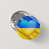 Ukraine - Frieden - ukrainische Flagge - Schaltflä Button (Vorne & Hinten)