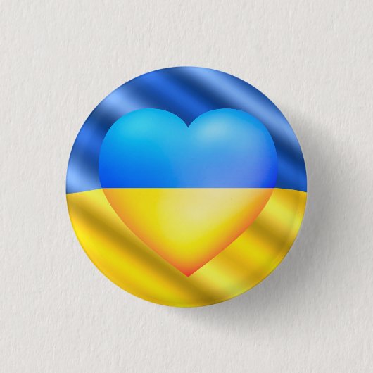 Ukraine - Frieden - ukrainische Flagge - Schaltflä Button (Vorderseite)