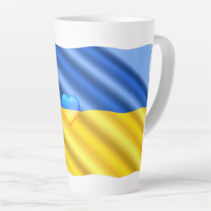 Ukraine - Frieden - ukrainische Flagge - Unterstü Milchtasse