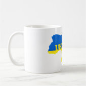 Ukraine - Frieden - ukrainische Flagge - Unterstüt Kaffeetasse (Links)