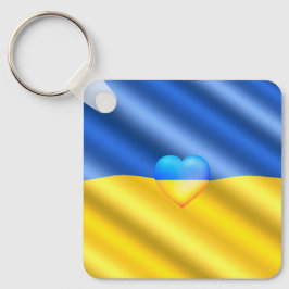 Ukraine - Frieden - ukrainische Flagge - Unterstüt Schlüsselanhänger
