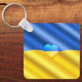 Ukraine - Frieden - ukrainische Flagge - Unterstüt Schlüsselanhänger (Vorderseite)