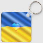 Ukraine - Frieden - ukrainische Flagge - Unterstüt Schlüsselanhänger (Rückseite)