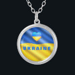 Ukraine - Frieden - ukrainische Flagge - Unterstüt Versilberte Kette<br><div class="desc">Ich stehe mit der Ukraine - Frieden - ukrainische Flagge - Unterstützung der Freiheit - Starke Gemeinsam - Sieg der Freiheit ! Sie können auf mehr als 1000 Zazzle Produkte umsteigen ! Wir stehen mit der Ukraine!</div>