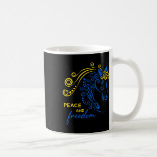 Ukraine Frieden Und Freiheit Ukrainische Pferdefla Kaffeetasse