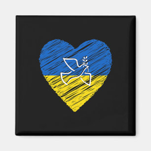 Ukraine Friedens Taube Liebe Stopp Krieg Konflikt Magnet