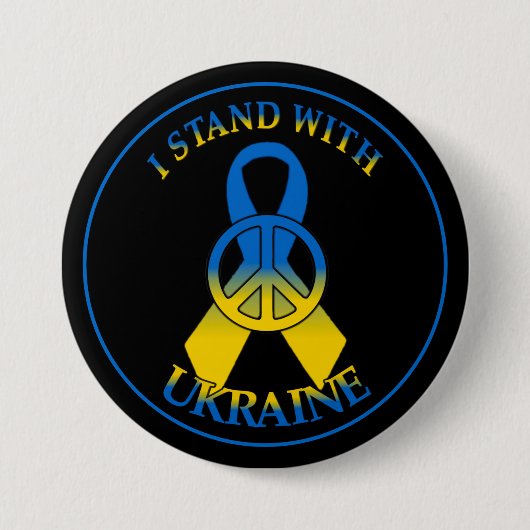 Ukraine-Friedensband Button (Vorderseite)