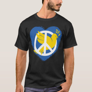 Ukraine Friedensdove Herzherz Liebe Ukrainisch T-Shirt