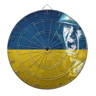 Ukraine Friedenssoldat im Krieg Dartscheibe