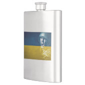 Ukraine Friedenssoldat im Krieg Flachmann (Links)