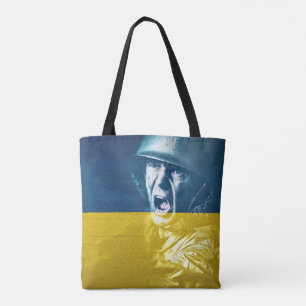 Ukraine Friedenssoldat im Krieg Tasche