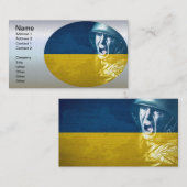 Ukraine Friedenssoldat im Krieg Visitenkarte (Vorne/Hinten)