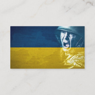 Ukraine Friedenssoldat im Krieg Visitenkarte