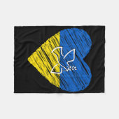 Ukraine Friedenstaube-Liebe beendet Kriegskonflikt Fleecedecke (Vorderseite (Horizontal))