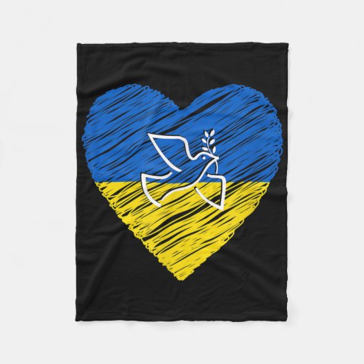 Ukraine Friedenstaube-Liebe beendet Kriegskonflikt Fleecedecke (Vorderseite)