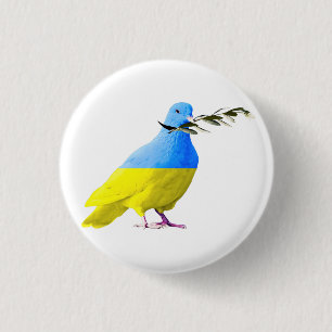 Ukraine - Friedenstruppe - ukrainische Flagge - Fr Button