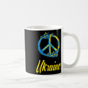 Ukraine Friedenszeichen Blumen Retro Ukrainisch Gr Kaffeetasse