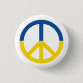 Ukraine-Friedenszeichen Button (Vorderseite)