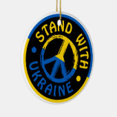 Ukraine - Friedenszeichen für Ukraine Keramik Ornament (Rechts)