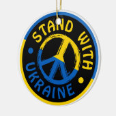 Ukraine - Friedenszeichen für Ukraine Keramik Ornament (Links)