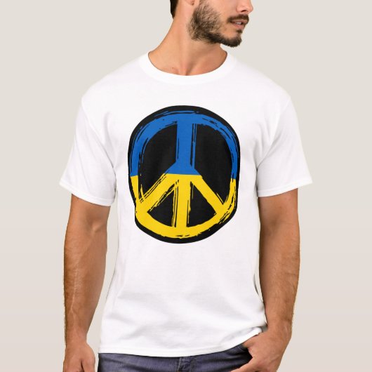 Ukraine - Friedenszeichen für Ukraine T-Shirt (Vorderseite)