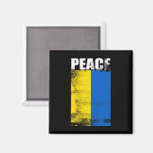 Ukraine Für Männer Flagge Frieden Steht Mit Unkrai Magnet (Vorderseite/Rückseite)